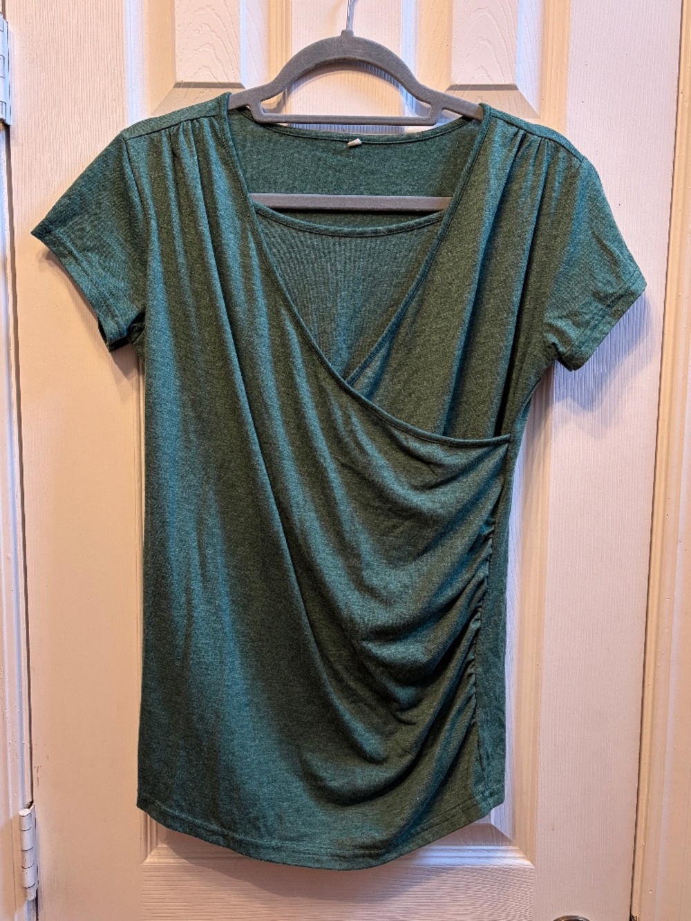 Green maternity/nursing top